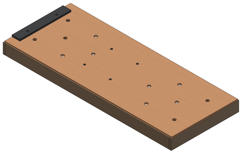 Bedkader model 4 - BEDK4 - B=1400mm, L=1800mm, H=135mm - met vaste plaat