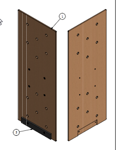 Vaste Plaat voor Bedkader model 4 - BEDK4-PLAAT-B=785mm, L=1985mm, H=15mm