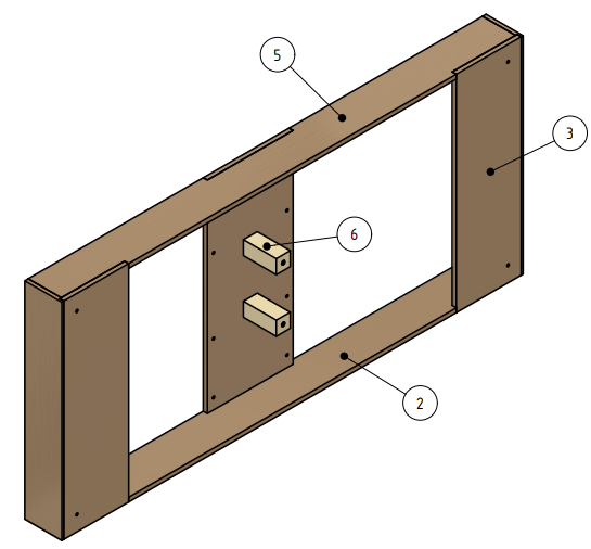 Bedkader model 9 - BEDK9 - B=890mm, L=1990mm, H=160mm Poten zwart ingelijmd