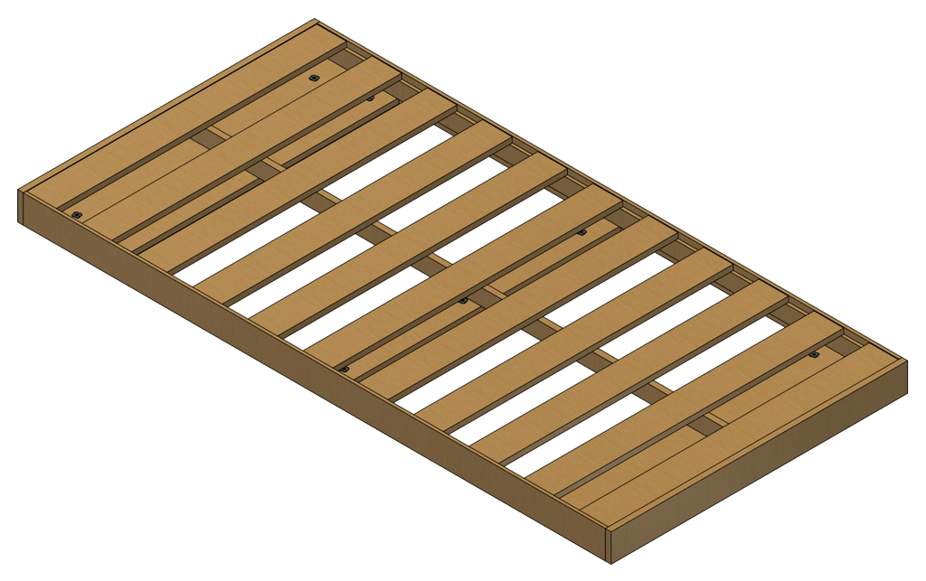 Boxspring Testbed - B=890mm, L=1990mm, H=160mm